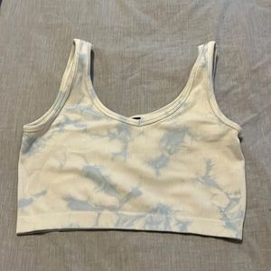 PINK :  Clouds ribbed longline bralette size M